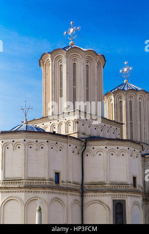 Il rumeno Cattedrale Patriarcale su Dealul Mitropoliei a Bucarest, Romania Foto Stock