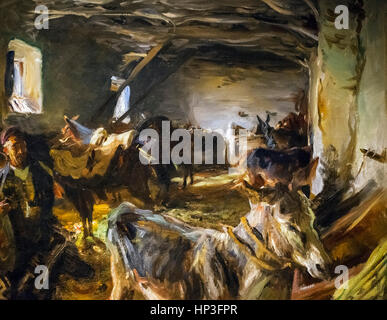 John Singer Sargent pittura. 'Stable a Cuenca" di John Singer Sargent (1856-1925), olio su tela, 1903 Foto Stock