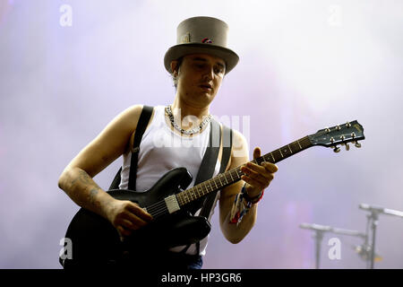 BENICASSIM, Spagna - 19 Luglio: Pete Doherty, il cantante dei Libertines (Inglese rock band), esegue a FIB Festival il 19 luglio 2014 a Benicassim, Foto Stock