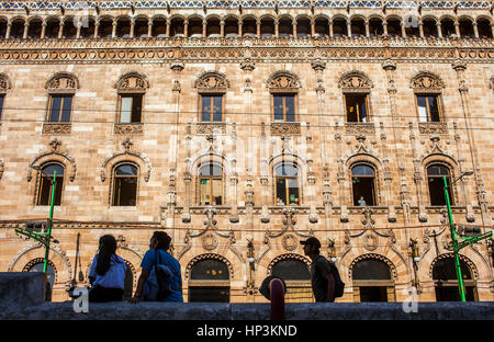 Il Post Office Palace, Palacio de Correos, è uno dei più brillanti esempi di architettura eclettica dei primi anni del XX secolo Foto Stock