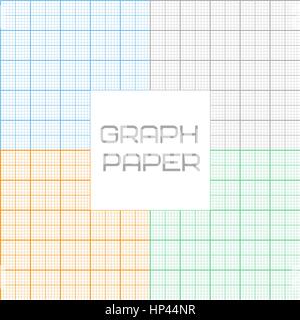 Set di vettore grafico di millimetri di carta modello senza giunture Illustrazione Vettoriale