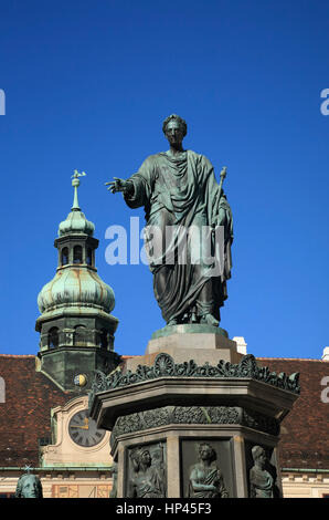 Statua Franz 1., il Palazzo di Hofburg corte, Vienna, Austria, Europa Foto Stock