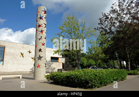 Vista del villaggio di Schengen, Schengen è un francese-tedesco bordier località ubicata in East-Luxembourg. Questo anno 2010 ricorre il venticinquesimo anniversario di t Foto Stock