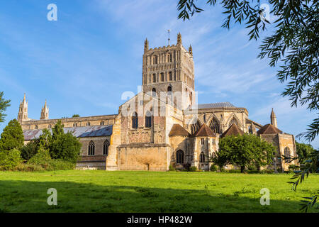 Tewkesbury Abbey, Gloucestershire, England, Regno Unito, Europa. Foto Stock