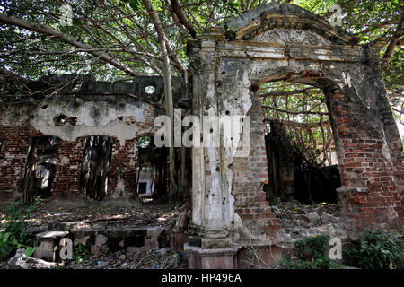 Edificio abbandonato a Jaffna,Sri Lanka Foto Stock