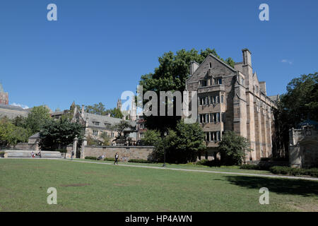 La libreria di Bass, Yale University di New Haven, Connecticut, Stati Uniti. Foto Stock