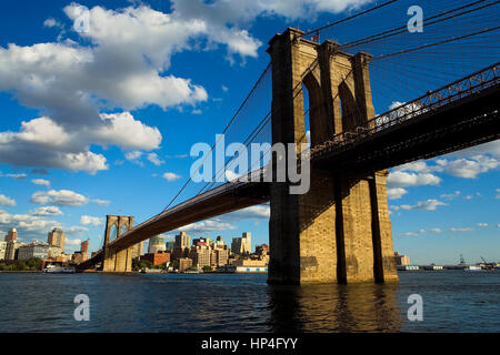 Ponte di Brooklyn, New York City, Stati Uniti d'America Foto Stock