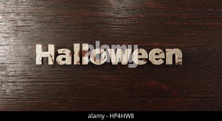 Halloween - grungy headline in legno su Acero - 3D reso Royalty free stock foto. Questa immagine può essere utilizzata per un sito online banner pubblicitario o di una stampa Foto Stock