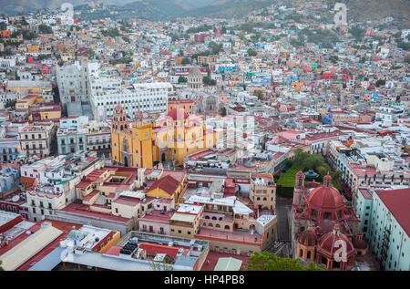 Vista di Guanajuato, stato di Guanajuato, Messico Foto Stock
