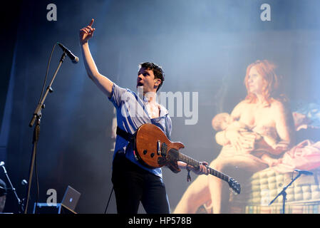 BENICASSIM, Spagna - Lug 17: Jamie T (banda) in concerto a FIB Festival il 17 luglio 2015 a Benicassim, Spagna. Foto Stock