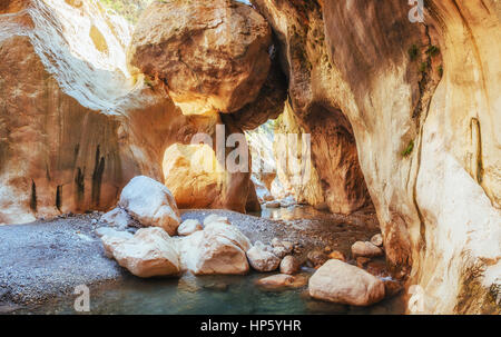 Vedute panoramiche del canyon Goynuk in Turchia. Antalya Foto Stock