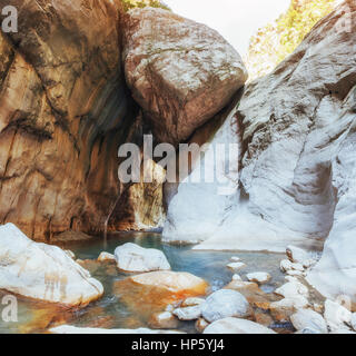 Vedute panoramiche del canyon Goynuk in Turchia. Bella montagna Foto Stock