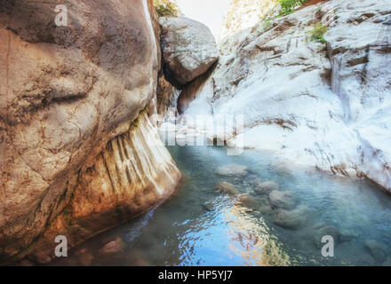 Vedute panoramiche del canyon Goynuk in Turchia. Bella montagna Foto Stock