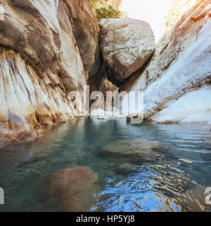 Vedute panoramiche del canyon Goynuk in Turchia. Bella montagna Foto Stock