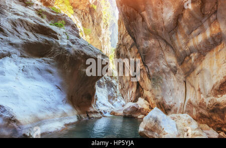 Vedute panoramiche del canyon Goynuk in Turchia. Antalya Foto Stock