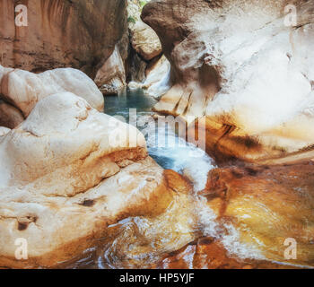 Vedute panoramiche del canyon Goynuk in Turchia. Antalya Foto Stock