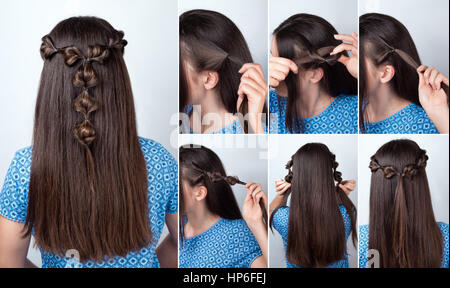 Semplice acconciatura con scrunchy. Capelli tutorial passo ...