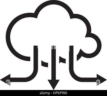 Per accelerare la vostra icona a forma di nuvola. Il concetto di business. Design piatto. Illustrazione Vettoriale