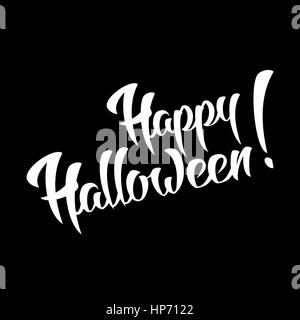 Happy Halloween vettore scritte a mano elemento di design Illustrazione Vettoriale