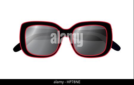 Occhiali da sole isolate su sfondo bianco Illustrazione Vettoriale