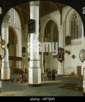 Hendrick van Vliet interno della Oude Kerk di Delft - museo Mauritshuis L Aia Foto Stock