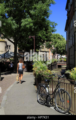 Rue des Tanneurs. Vieille Ville. Quartier des Tanneurs. Colmar. F 68 Foto Stock