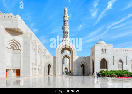 Sultan Qaboos Grande Moschea, Muscat Oman, Medio Oriente e Asia Foto Stock