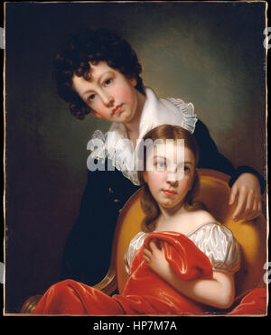 Michael Angelo e Emma Clara Peale, pittura di Rembrant Peale. Foto Stock