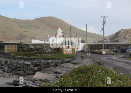 L' isola Valentia faro sull' isola Valentia, nella contea di Kerry, Irlanda. Foto Stock