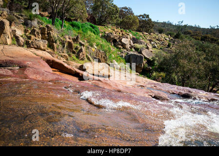 Una vista dalla sommità del Parco Nazionale di cade altopiano di John Forrest National Park, Australia occidentale Foto Stock