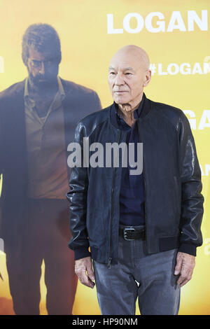 Madrid, Madrid, Spagna. Xx Febbraio 2017. Attore Patrick Stewart assiste "Logan" photoall a Vilamagna hotel il 20 febbraio 2017 a Madrid, Spagna. Credit: Jack Abuin/ZUMA filo/Alamy Live News Foto Stock