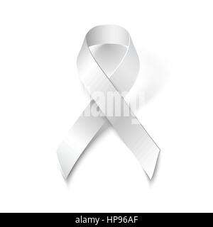 White Ribbon Alliance per una maternità sicura, isolato su sfondo bianco, vettore elemento di design. Illustrazione Vettoriale