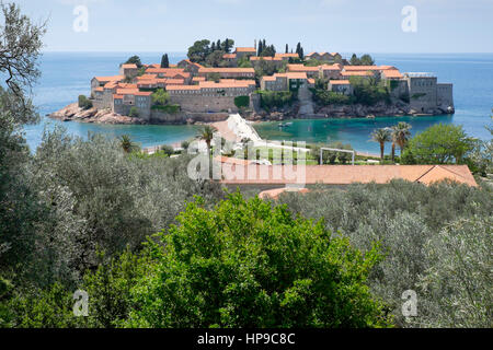 Sveti Stefan Isola, Montenegro Foto Stock