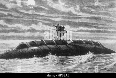 Vingt mille lieues Sous les mers,Jules Verne Foto Stock