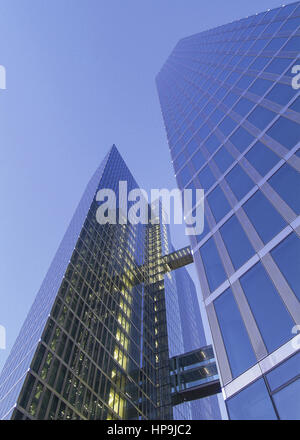 Buerohochhaus mit glasfassade, evidenziare-torri, muenchen Foto Stock