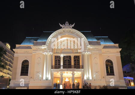 Saigon Opera House di Dong Khoi Street nella città di Ho Chi Minh Vietnam. Foto Stock