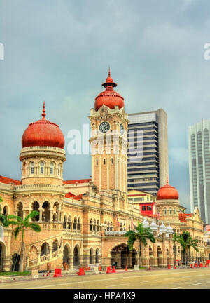 Palazzo Sultano Abdul Samad a Kuala Lumpur. Costruito nel 1897, ospita oggi gli uffici del Ministero delle informazioni. Malaysia Foto Stock