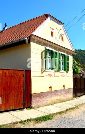 Tipica casa di villaggio Malancrav, Transilvania Foto Stock