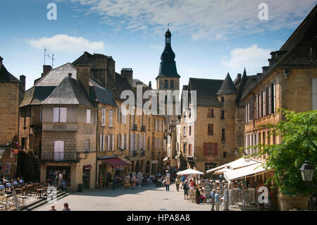 Liberty square, Sarlat-la-Canéda, Département Dordogne, la regione Aquitania, in Francia, in Europa Foto Stock