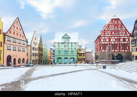 Vecchia medievale di Rothenburg ob der Tauber Foto Stock