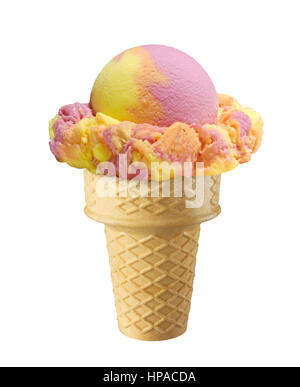 Rainbow cono sorbetto Foto Stock