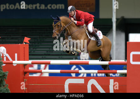 Affidabilità NC Grand Prix - Ian Millar (CAN) di equitazione in stile presso il National Abete rosso di prati, Giugno 2006 Foto Stock