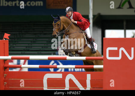 Affidabilità NC Grand Prix - Ian Millar (CAN) di equitazione in stile presso il National Abete rosso di prati, Giugno 2006 Foto Stock