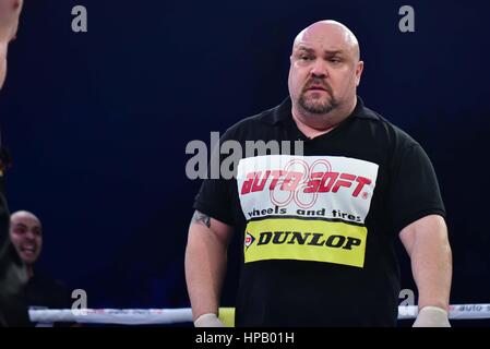 7 marzo 2015: l'arbitro in Superkombat lotta Championship 2015 Concorso presso la Sala Sporturilor Olimpia, Ploiesti in Tulcea, Romania ROU. Foto: Cronos/Catalin Soare Foto Stock