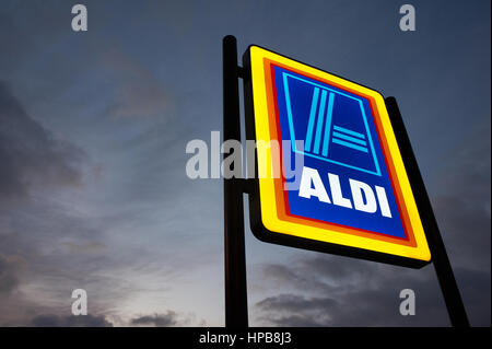 Logo Aldi supermercato segno. Foto Stock