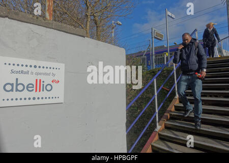 Scot Abellio ferrovia stazione ferroviaria Anniesland Foto Stock