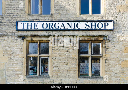 Il negozio biologico in Stow-su-il-Wold in Cotswolds Foto Stock