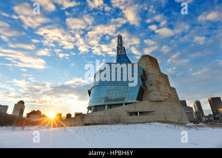 Museo canadese per i Diritti Umani in Winnipeg Foto Stock