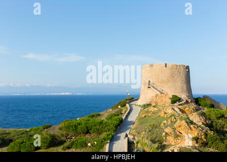 Antica torre di Longosardo a Santa Teresa di Gallura Sardegna, Italia Foto Stock