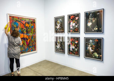 Miami Beach Florida,Convention Center,Art Basel,fiera d'arte,mostra mostra collezione interni,Alan Cristea Gallery,pittura,Jim Dine,Gordon Cheung,w Foto Stock